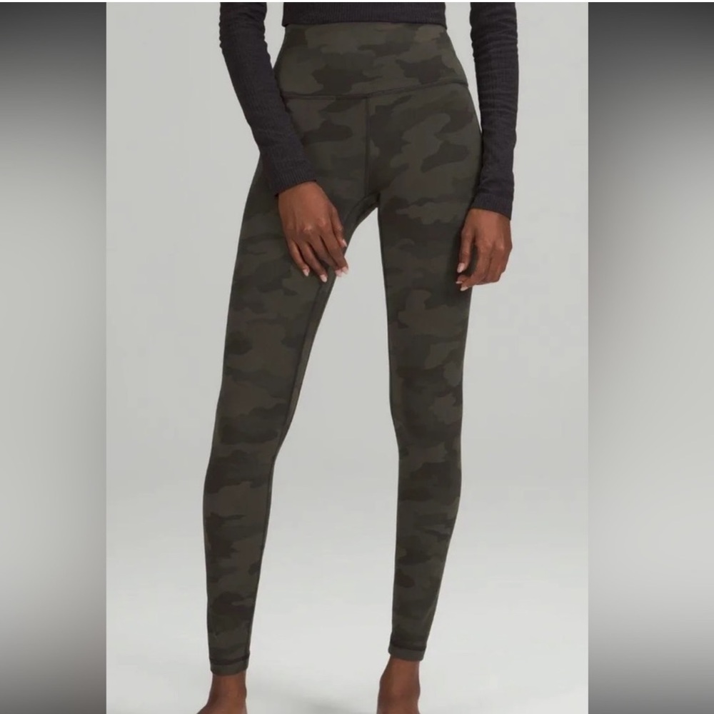Lululemon green camo align leggings